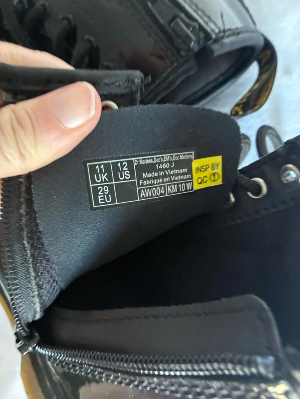 Little Kids Doc Martens Patent  Lace Boot 12